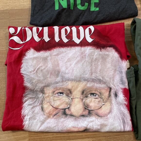 Mens Christmas Shirt LOT Size XL Lot Of 6 Tees ELF Star Wars Santa - Picture 3 of 15